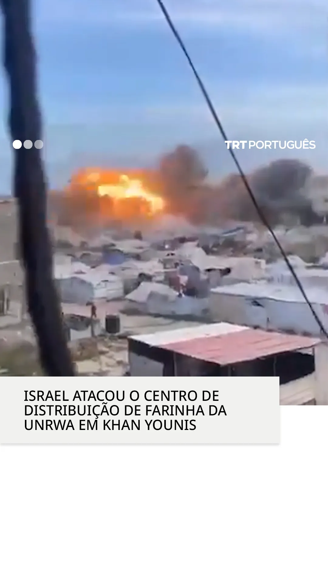 Ataque aéreo de Israel teve como alvo o centro de distribuição de farinha da UNRWA em Khan Younis